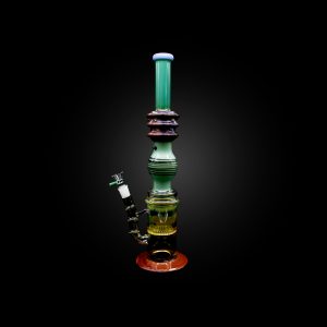 18'' ALPHA ELECTROPLATED MULTI USA COLOR HEADIES PIPE GREEN A