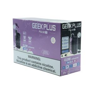 GEEK PLUS PULSE-X DISPOSABLE 40000PF CLEAR UNFLAVORED (SERIES B-02-BRB) 5% -BOX OF 5 (20000PF PULSE MODE)