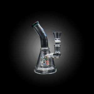 6'' RICK & MORTY NECK BENT PERC WATER PIPE TEAL