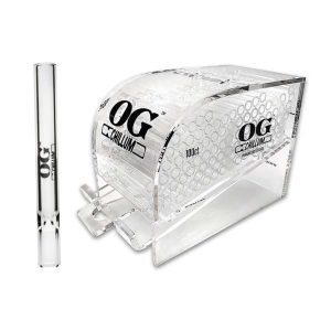 OG CHILLUM CLEAR PREMIUM CRAFTED GLASS 100CT ACRYLIC DISPLAY