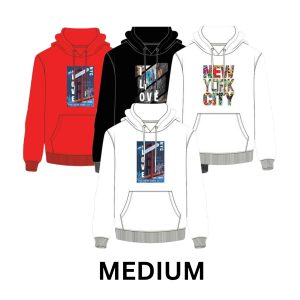 NEW YORK DESIGN HOODIE MIXED COLOR - MEDIUM