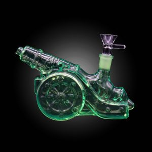 HIPSTER GLASS 4'' CANNON STYLE BODY DESIGN WATER PIPE LIME GREEN