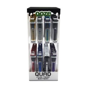 OOZE QUAD FLEX TEMP BATTERY - ASSORTED COLORS DISPLAY - 48CT