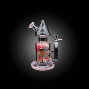 HIPSTER GLASS 8'' INSIDE CANDY FUSION VIBRANT COLOR WATERPIPE SLIME PINK