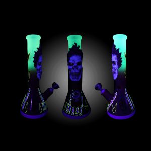 14'' HAND PAINTED CALLIGRAPHY BAD HAIRDO THEME GLOW IN DARK ORANGE