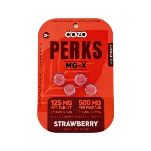 DOZO PERKS MG-X MGM TABLETS (125MG PER TAB) TOTAL 500MG STRAWBERRY 4CT PACK -BOX OF 5 PACK - 741365689140