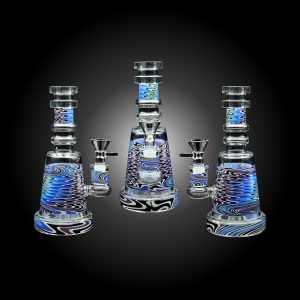 6.5'' COLORFUL SWRILED & STRIPED PATTERN MIX COLOR WATER PIPE C