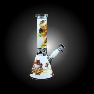 10'' THE BAD GUYS PRINTED BEAKER WATER PIPE -B