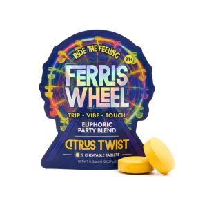 FERRIS WHEEL EUPHOPIC PARTY BLEND CHEW TABLETS CITRUS TWIST 2CT PACK -BOX OF 20 PACK