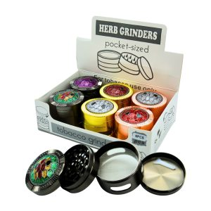 D&K CRYSTAL HONEYCOMB PATTERN ON THE LID KGRINDER 4 PART 60MM -BOX OF 6