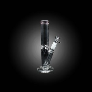 10'' GLASS STRAIGHT WATER PIPE PINK