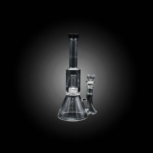 9'' URBAN GLASS MATRIX PERC BEAKER WATER PIPE BLACK