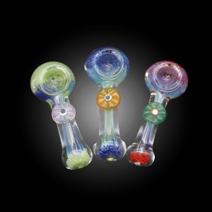 3'' FRIT FUME MILLIATTACHED MIX COLOR HAND PIPE 20CT JAR