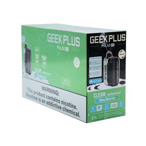 GEEK PLUS PULSE-X DISPOSABLE 40000PF CLEAR UNFLAVORED (BLUE DISTRICT-MMT) 5% -BOX OF 5 (20000PF PULSE MODE)