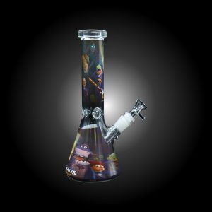 10'' THE BAD GUYS PRINTED BEAKER WATER PIPE -D