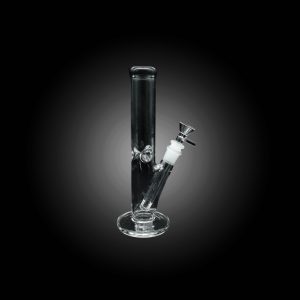10'' GLASS STRAIGHT WATER PIPE CLERA BLACK