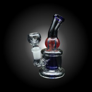 5.5'' COLORFULL GLOBE NECK BEND PERC WATERPIPE BLUE