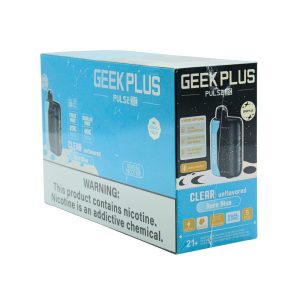 GEEK PLUS PULSE-X DISPOSABLE 40000PF CLEAR UNFLAVORED (AERO BLUE-BRI) 5% -BOX OF 5 (20000PF PULSE MODE)