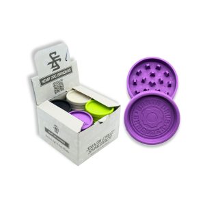 SANTA CRUZ SHREDDER HEMP GRINDER MEDIUM 2 PART ASSORTED COLOR -BOX OF 12 PCS
