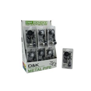D&K HEAVY METAL PIPE WITH GRINDER & SCREEN -BOX OF 24 (DK8534A)