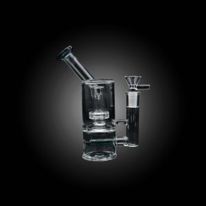 7'' TILTED NECK PERC WATER PIPE GREEN