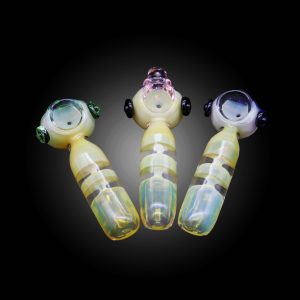 5'' YELLOW FUME DIVIDED MIX COLOR HAND PIPE 8CT JAR