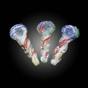 3'' TWISTED BODY MIX COLOR HAND PIPE 15CT JAR