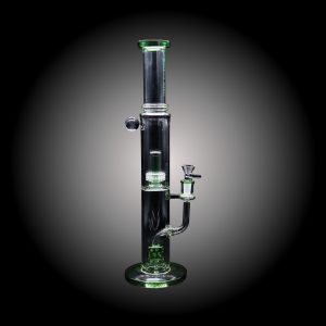 16'' DOUBLE SHOWERHEAD WITH DICRO MARBLE URBAN GLASS WATERPIPE GREEN