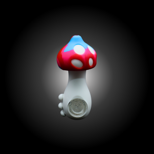 3.5'' MUSHROOM SILICONE HAND PIPE 6CT JAR