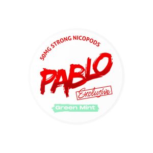 PABLO NICOTINE POUCHES GREEN MINT 50MG / STRONG -PACK OF 10 - 5744000726458