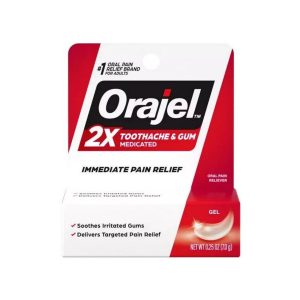 ORAJEL ORAL PAIN RELIEF GEL FOR TOOTHACHE & GUM 0.25OZ 7.0G