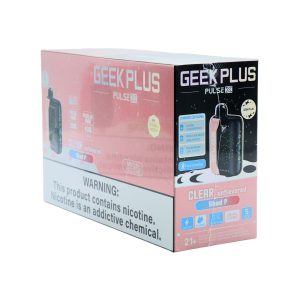 GEEK PLUS PULSE-X DISPOSABLE 40000PF CLEAR UNFLAVORED (SHAD-P-PI) 5% -BOX OF 5 (20000PF PULSE MODE)
