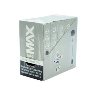 CRAVE PLUS MAX DISPOSABLE 2500PF CLEAR JEWEL 5% NIC -BOX OF 10