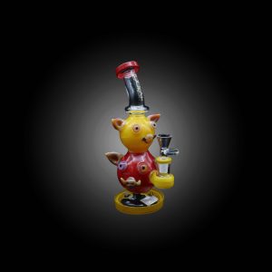10'' LOOKAH CUTE DOUBLE PIGGY DAB RIG WATER PIPE MIXED COLOR PCS