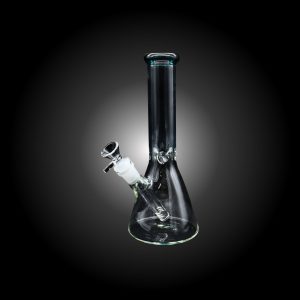 10'' COLOR RING CLEAR BEAKER WATER PIPE TEAL