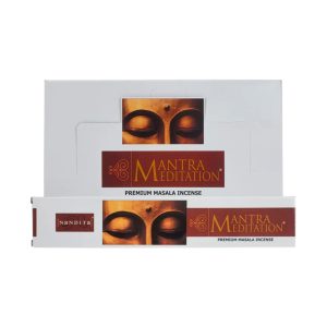 NANDITA INCENSE STICKS 15GM PACK MANTRA MEDITATION -BOX OF 12 PACK