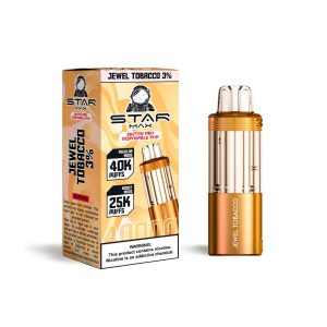 STARMAX SWITCH PRO POD DISPOSABLE 40000PF JEWEL TOBACCO 3% -BOX OF 5 (25000PF BOOST MODE)