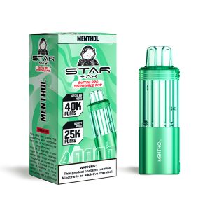 STARMAX SWITCH PRO POD DISPOSABLE 40000PF MENTHOL 5% -BOX OF 5 (25000PF BOOST MODE) - 632125253933