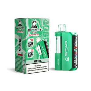 STARMAX SWITCH PRO KIT DISPOSABLE 40000PF MENTHOL 5% -BOX OF 5 (25000PF BOOST MODE & POD + REUSABLE BATTERY)