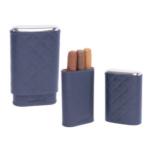 LUCIENNE CEDAR LINED CIGAR CASE - NAVY SONATA (XC452)