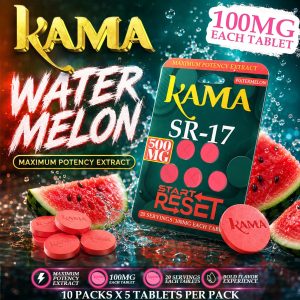 KAMA SR-17 TABLETS (100MG EACH TAB) TOTAL 500MG WATERMELON -BOX OF 10 PACK