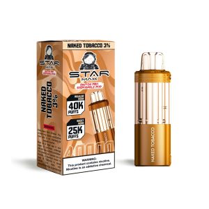 STARMAX SWITCH PRO POD DISPOSABLE 40000PF NAKED TOBACCO 3% -BOX OF 5 (25000PF BOOST MODE) - 632125253889