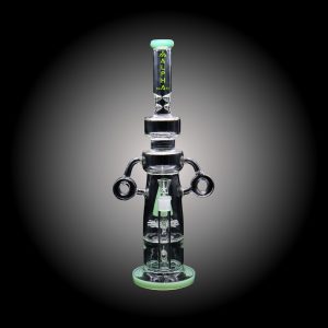 ALPHA 20'' DOUBLE DONUT RECYCLER WATERPIPE GREEN C