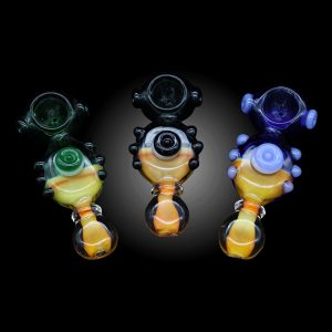 4.5'' TUBE JOINT BUTTON KNOCKER MIX COLOR HAND PIPE 7CT JAR - 100000953210
