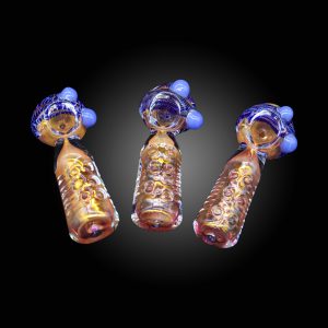4'' HEAVY GOLD FUME HAND PIPE 8CT JAR - 100000952561