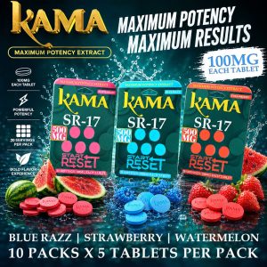KAMA SR-17 TABLETS (100MG EACH TAB) TOTAL 500MG - BOX OF 10 PACK