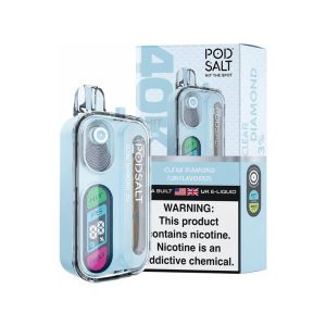 POD SALT HIT 40K DISPOSABLE 40000PF CLEAR DIAMOND (UNFLAVORED) 3% -BOX OF 5