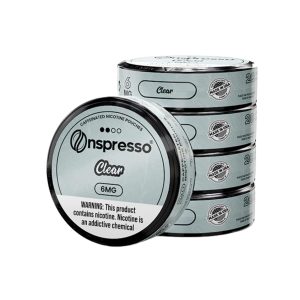 ONSPRESSO CAFFEINATED NICOTINE POUCHES CLASSIC CLEAR 6MG -PACK OF 5