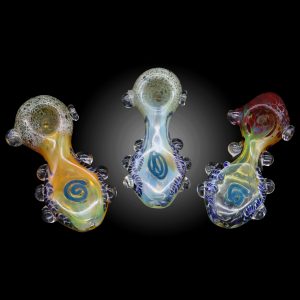 4'' SPOON HEAD WITH MARBLE HAND PIPE 8CT JAR - 100000952457