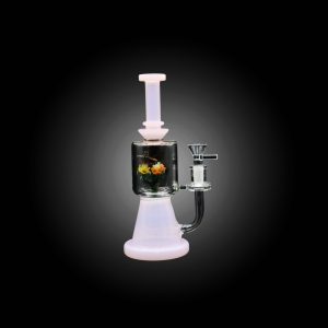 9.5'' FLOWER STEM PERC WATER PIPE PINK